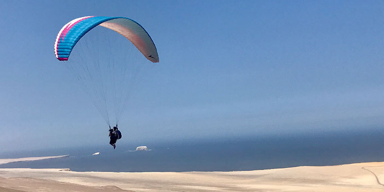 paracas national reserve peru paragliding